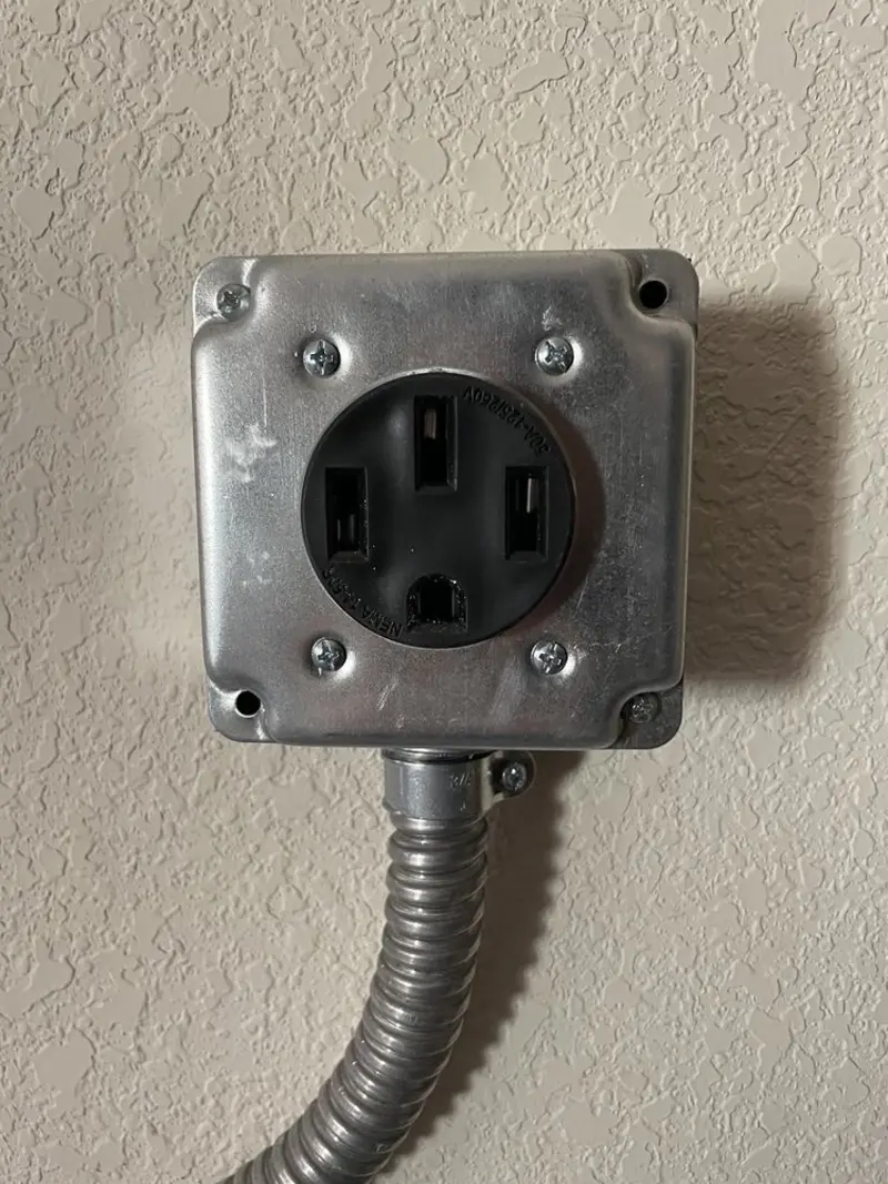 NEMA 14-50 outlet installed for Smart Home Electrical in Stanley